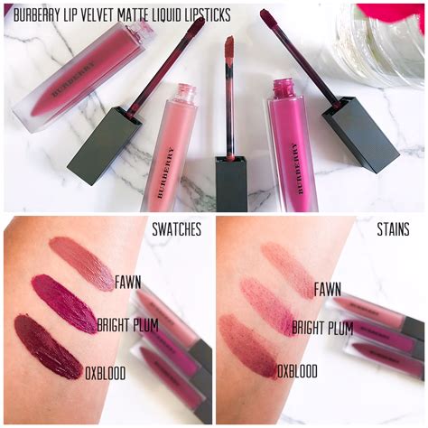 burberry velvet liquid lip swatches|burberry kisses matte lipstick.